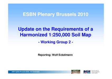 Earth / Planetary science / World Reference Base for Soil Resources / Soil map / Soil / Map / METRIC / Brussels / Pedology / Physical geography / Land management