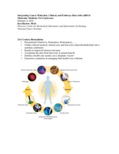 Integrating Cancer Molecular, Clinical, and Pathways Data with caBIG® Molecular Medicine Tri-Conference