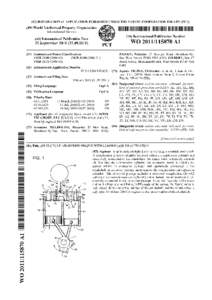 (12) INTERNATIONAL APPLICATION PUBLISHED UNDER THE PATENT COOPERATION TREATY (PCT[removed]World Intellectual Property Organization International Bureau  11111111111111111111111111111111111111111111111111111111111111111111