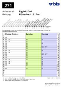 271 Abfahrten ab Richtung Eggiwil, Dorf Röthenbach i.E., Dorf