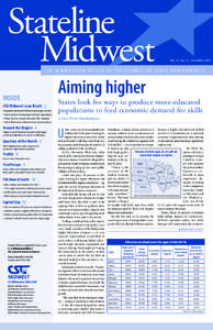 Stateline Midwest Vo l. 2 1 , No. 1 2 • D e ce mb e r[removed]T h e M i d w e s t e r n O f f i c e o f T h e Co u n c i l o f St a t e G o v e r n m e n t s