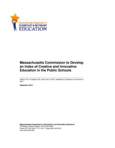 Microsoft Word - Report of the Creative and Innovative Education Index Commission final6[removed]