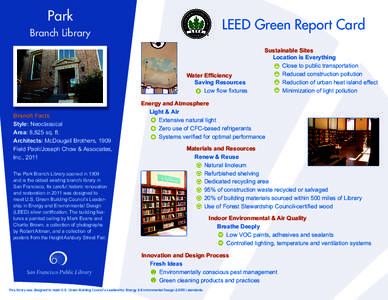 Park  LEED Green Report Card Branch Library