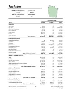 Jackson 2006 Population Estimate 33,543 County Seat Jackson