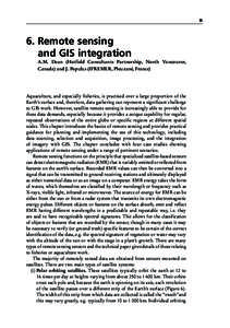 Advances in geographic information systems and remote sensing for fisheries and aquaculture. Summary version.