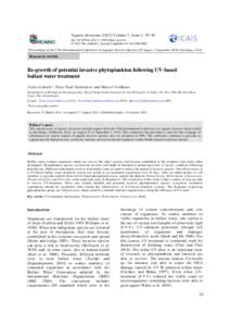 Aquatic Invasions[removed]Volume 7, Issue 1: 29–36 doi: [removed]ai[removed]Open Access) © 2012 The Author(s). Journal compilation © 2012 REABIC Proceedings of the 17th International Conference on Aquatic Invasiv