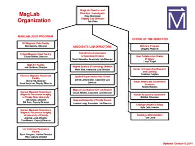 MagLab Organization MagLab Director and Principal Investigator Greg Boebinger