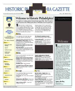 HISTORIC PHILADELPHIA GAZETTE no. 41 ✯ august[removed]the historic philadelphia gazette is always FREE  Welcome to Historic Philadelphia!