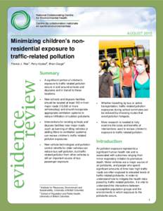 AUGUST[removed]Minimizing children’s nonresidential exposure to traffic-related pollution a