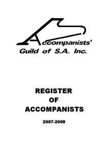 REGISTER OF ACCOMPANISTS