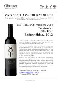 VINTAGE CELLARS – THE BEST OF[removed]BEST PREMIUM WINE OF 2013