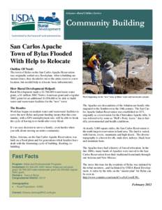 Arizona—Rural Utilities Service  Community Building San Carlos Apache Town of Bylas Flooded With Help to Relocate