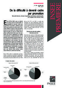 De la difficulté à devenir cadre par promotion Manuella Baraton, division Exploitation des fichiers administratifs