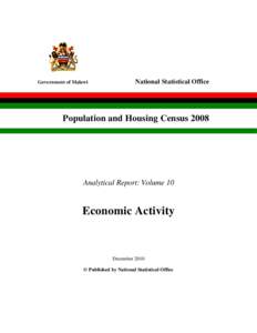 Government of Malawi  National Statistical Office Population and Housing Census 2008