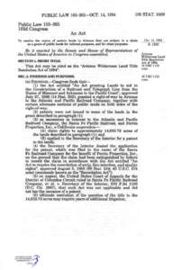 88th United States Congress / Wilderness Act / Apache Creek Wilderness / Wilderness / National Wilderness Preservation System / Prescott National Forest / Atchison /  Topeka and Santa Fe Railway / Title 43 of the United States Code / National Landscape Conservation System / Rail transportation in the United States / Transportation in the United States / Protected areas of the United States