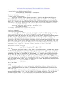 Southern Campaign American Revolution Pension Statements Pension Application of John Jordan: W24098 Transcribed and annotated by C. Leon Harris District of Columbia } SS City and County of Washington