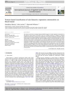 Texture-based classification of sub-Antarctic vegetation communities on Heard Island