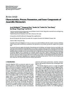 Characteristics, Process Parameters, and Inner Components of Anaerobic Bioreactors