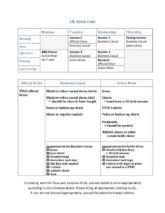 Microsoft Word - JSL Dress Code