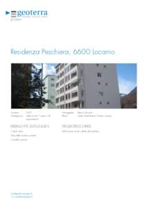 abcd Residenza Peschiera, 6600 Locarno Zeitraum Projektgrösse