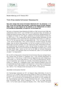 Microsoft Word - Medienmitteilung SCM_Schweizer Käseexporte 2011.doc