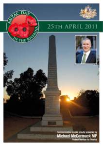 Remembrance days / ANZAC / Australian culture / Aftermath of World War I / Anzac Day / Gallipoli Campaign / Wagga Wagga / West Wyalong /  New South Wales / Ungarie / Geography of New South Wales / Geography of Australia / States and territories of Australia