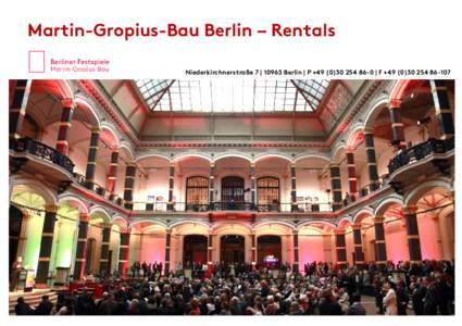 Martin-Gropius-Bau Berlin – Vermietungen