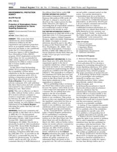 4004  Federal Register / Vol. 68, No[removed]Monday, January 27, [removed]Rules and Regulations the address listed below under FOR  ENVIRONMENTAL PROTECTION