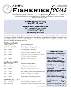 Fisheries focus ASMFC Volume 22, Issue 1 February/March 2013