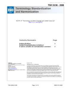 Standards / Measurement / Translation / Science / ISO/TC 37 / International Organization for Standardization / Registration authority / Standardization Administration of China / International Electrotechnical Commission / Standards organizations / Knowledge / Terminology