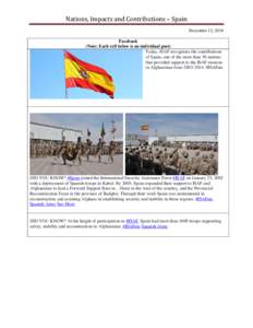 Nations, Impacts and Contributions – Spain