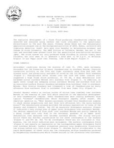 WESTERN REGION TECHNICAL ATTACHMENT NO[removed]August 7, 1984 MESOSCALE ANALYSIS OF A FLASH FLOOD PRODUCING THUNDERSTORM COMPLEX IN SOUTHERN NEVADA Tom Cylke, WSFO Reno