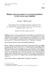 Note  Mating system parameters in a natural population