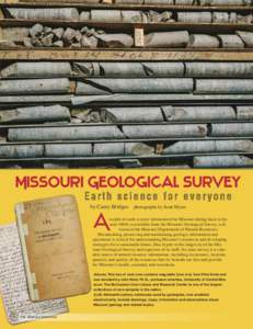 Missouri Geological Survey by Carey Bridges A  photographs by Scott Myers
