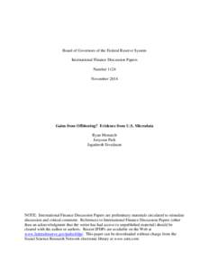 Gains From Offshoring? Evidence From U.S. Microdata