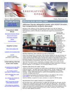 Issue 3, State Legislature in Recess[removed]BBA Agendas: State Agenda Federal Agenda