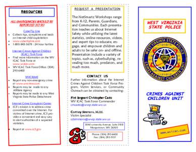 New WVSP ICAC Brochure 2011