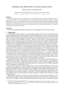 Modeling of the Human Pilot in Aircraft Landing Control