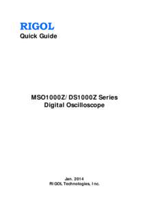 RIGOL  Quick Guide MSO1000Z/DS1000Z Series Digital Oscilloscope