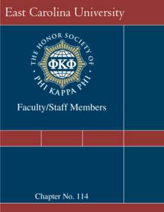 East Carolina University  Faculty/Staff Members Faculty/Staff Members  Chapter No. 114