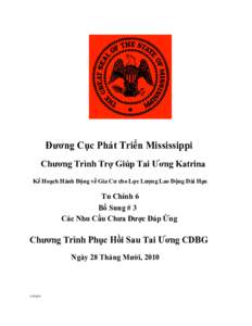 Đương Cục Phát Triển Mississippi Chương Trình Trợ Giúp Tai Ương Katrina Kế Hoạch Hành Động về Gia Cư cho Lực Lượng Lao Động Dài Hạn Tu Chính 6 Bổ Sung # 3