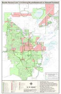 Boulder Revised CodeDriving Bicycle/Skateboard on Sidewalk Prohibited Pa lm er C