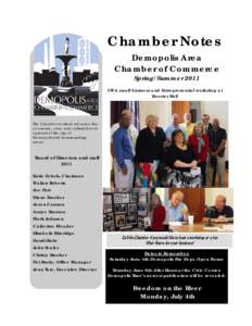 Chamber Notes Demopolis Area Chamber of Commerce Spring/Summer[removed]UWA small business and Entrepreneurial workshop at