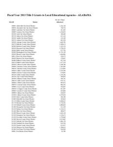 Jefferson School District / Lee County School District / Jackson School District