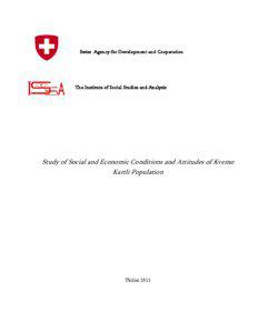 Swiss Agency for Development and Cooperation  The Institute of Social Studies and Analysis