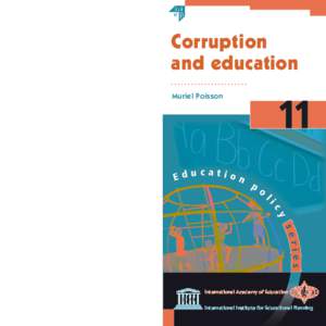 The International Institute for Educational Planning Corruption and education