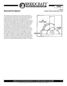 77A33[removed]Rosewood Try Squares  Product # 14C11, 14C15, 14C19, 14C33