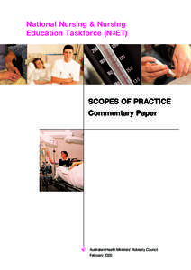 National Nursing & Nursing Education Taskforce (N3ET) SCOPES OF PRACTICE Commentary Paper
