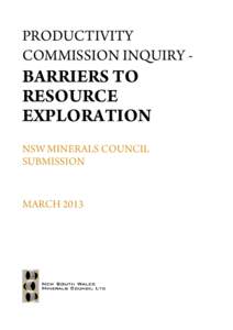 Submission 11 - NSW Minerals Council - Mineral and Energy Resouce Exploration - Public inquiry