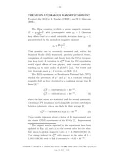 Anomalous magnetic dipole moment / Physical Review / Physics / Quantum electrodynamics / Particle Data Group